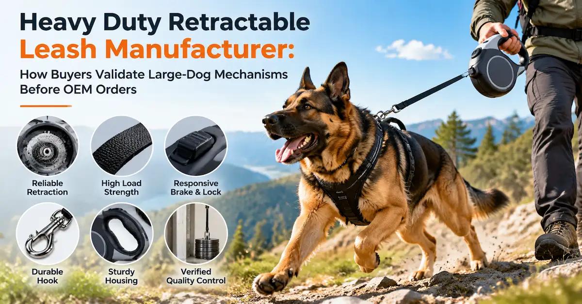 Heavy Duty Retractable Leash Manufacturer: How Buyers Validate Large-Dog Mechanisms Before OEM Orders